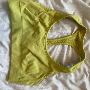 yellow lululemon sports bra